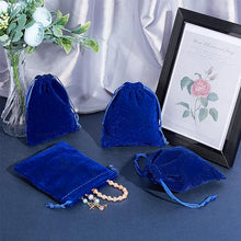 Blue Velvet Pouches Little Drawstring Gift Bags