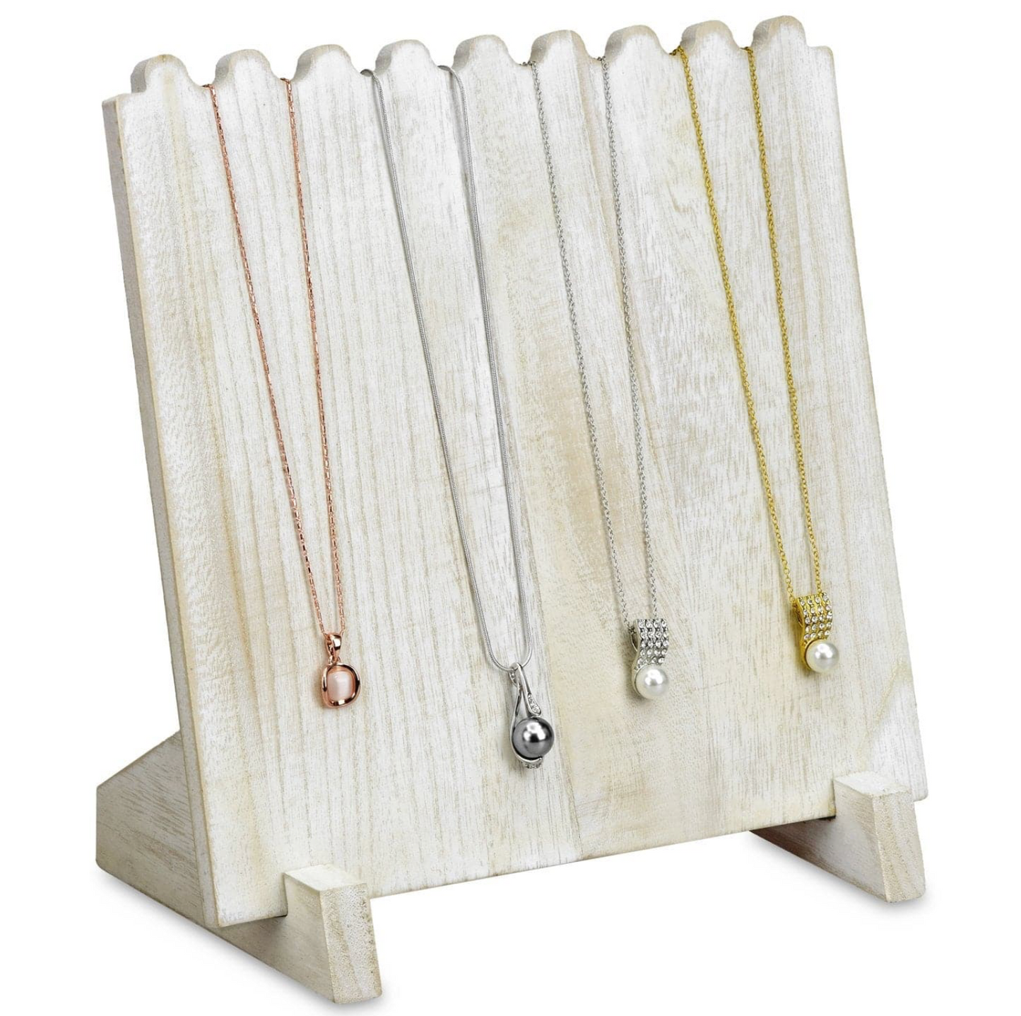 Wooden Plank Necklace Display - Brown