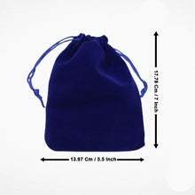 Blue Velvet Pouches Little Drawstring Gift Bags