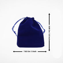 Blue Velvet Pouches Little Drawstring Gift Bags