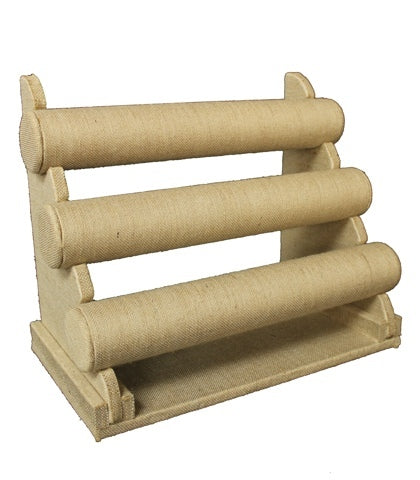 3 Tier T-Bar - Linen/Burlap