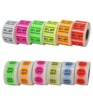 Adhesive Percent Off Labels